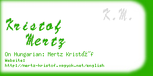 kristof mertz business card